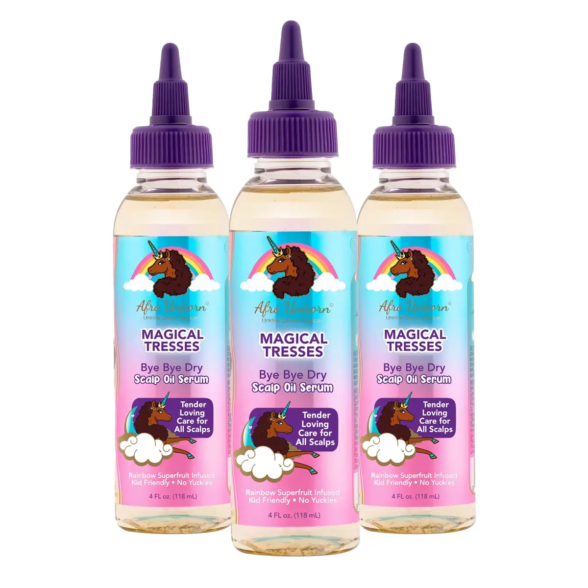 MAGICAL TRESSES Afro Unicorn Scalp Serum 3 Pack | Frizz Control & Hair Nourishment for Women & Kids - main product image