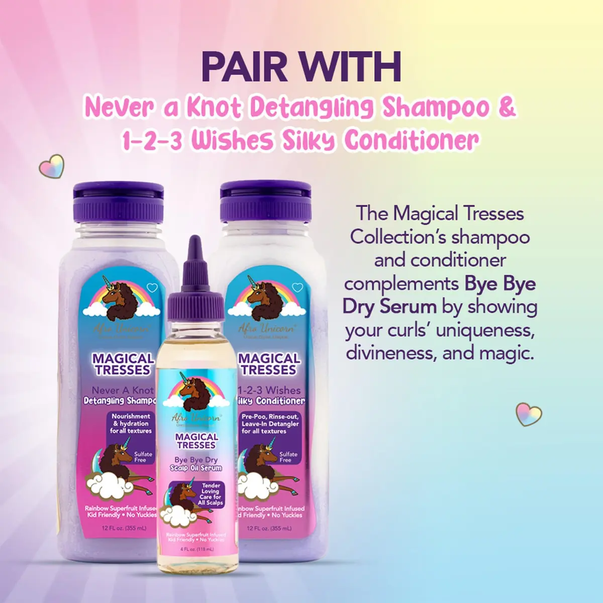 MAGICAL TRESSES Afro Unicorn Scalp Serum 3 Pack | Frizz Control & Hair Nourishment for Women & Kids - view 7