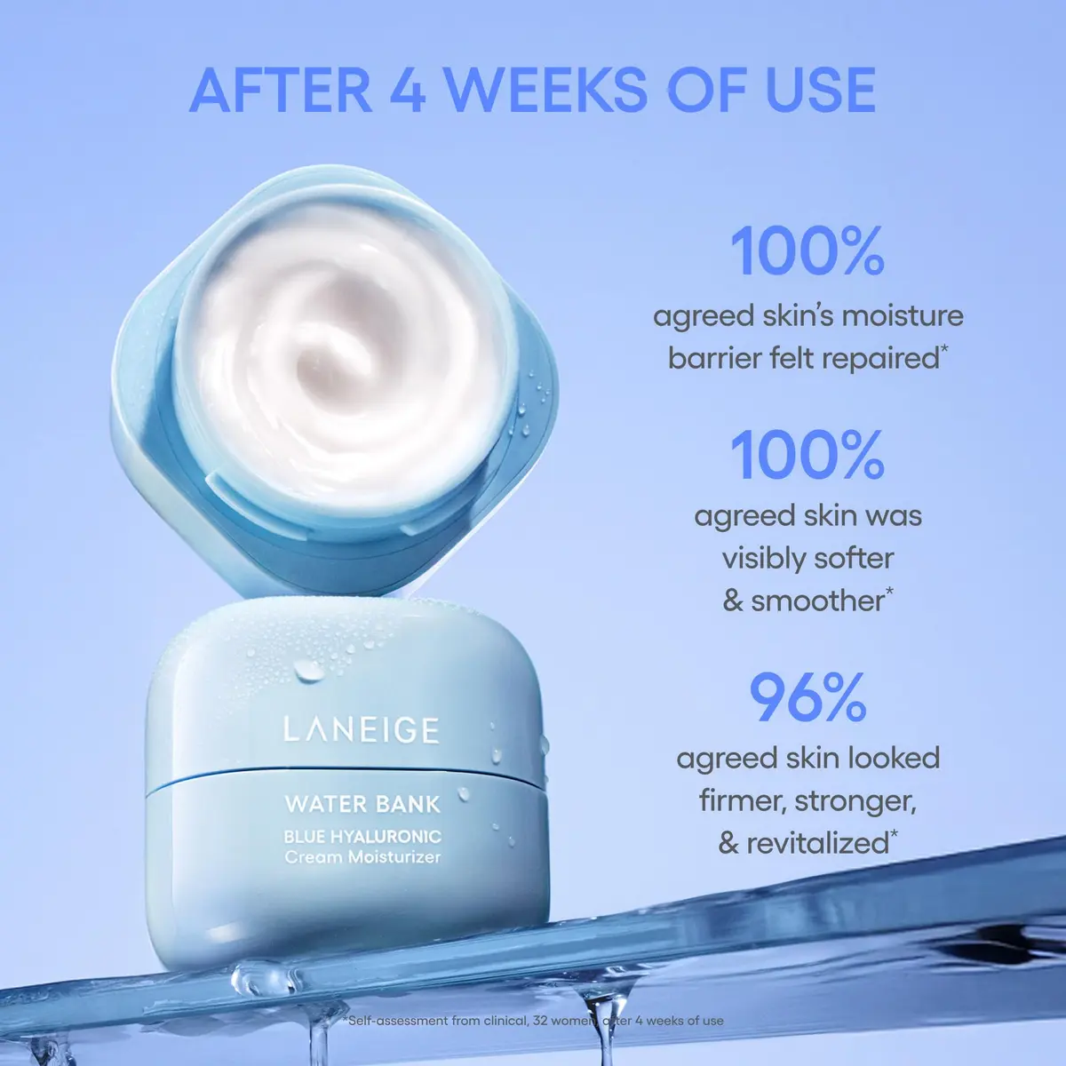 LANEIGE Water Bank Blue Hyaluronic Acid Cream 0.67 Fl Oz | Deep Hydration & Skin Barrier - view 5
