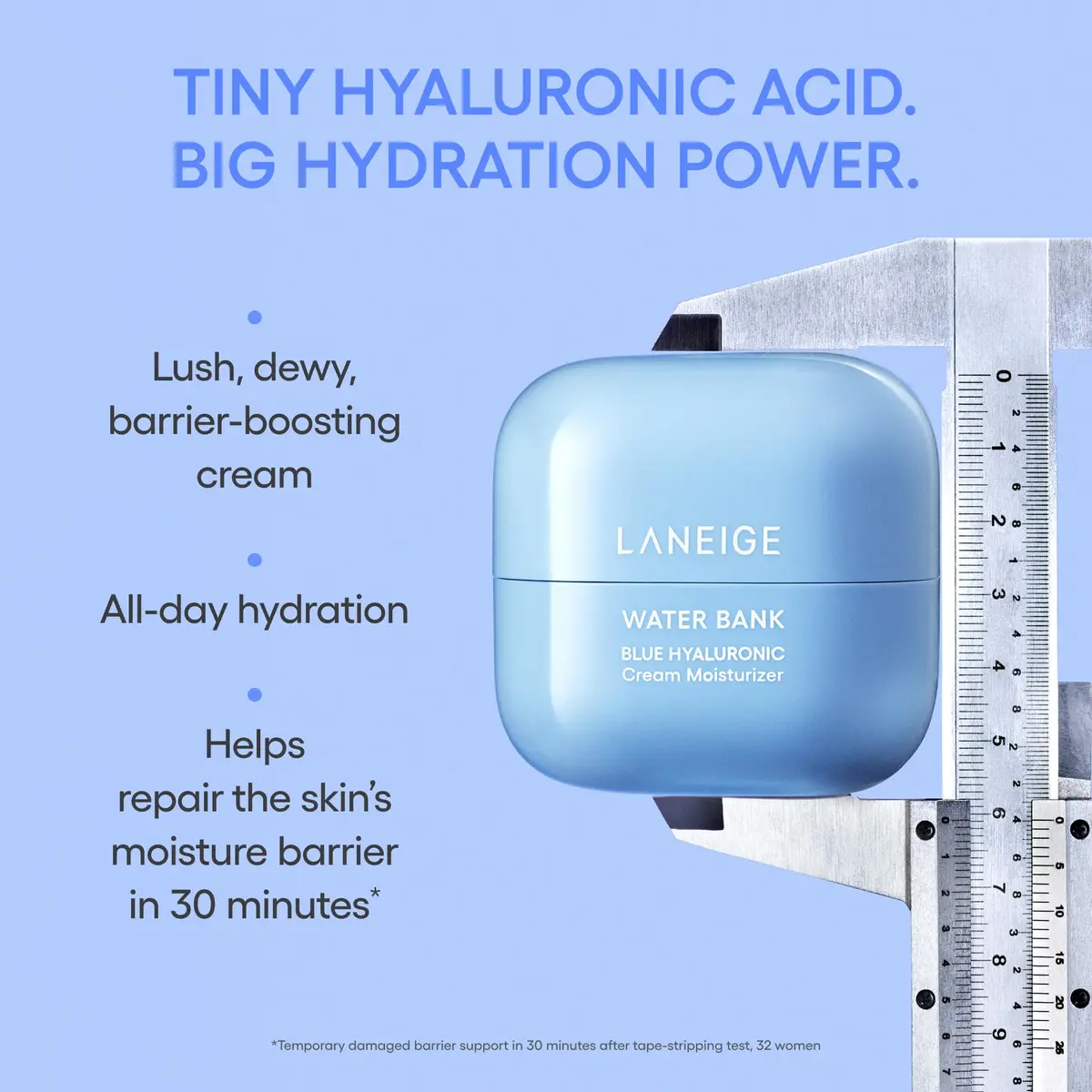 LANEIGE Water Bank Blue Hyaluronic Acid Cream 0.67 Fl Oz | Deep Hydration & Skin Barrier - view 2