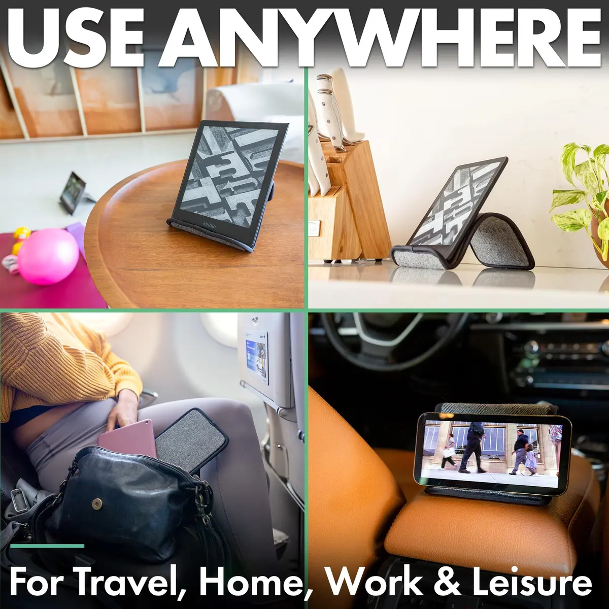 Flight Flap Airplane Phone Holder - Foldable Phone Stand for Plane Travel | Flexible, Compatible with Smartphones & Tablets - view 6