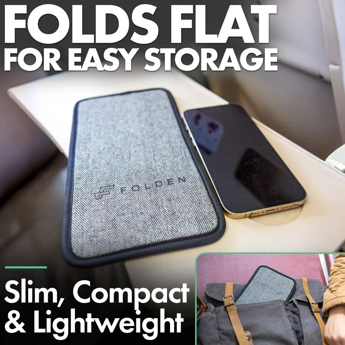 Flight Flap Airplane Phone Holder - Foldable Phone Stand for Plane Travel | Flexible, Compatible with Smartphones & Tablets - view 8