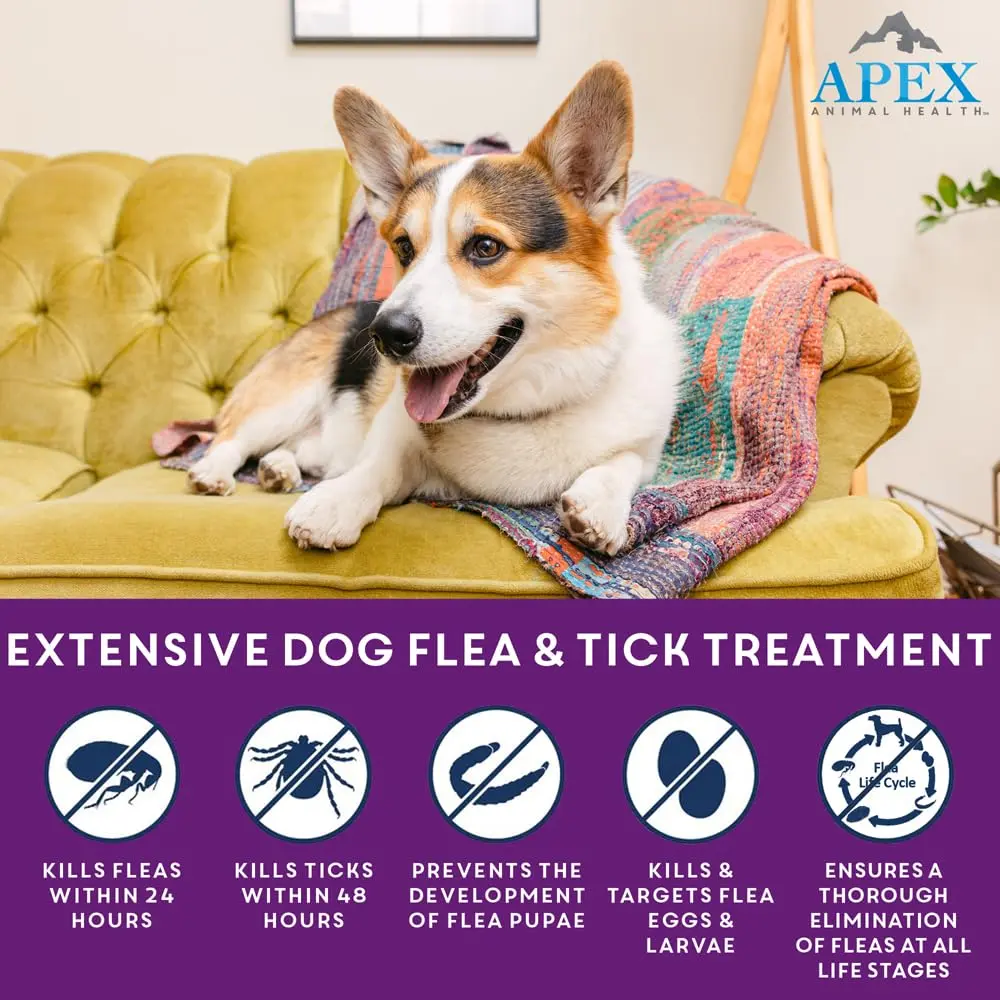 APEX ANIMAL HEALTH Apex Plus Flea & Tick Prevention for Large Dogs 45-88 lbs | 6-Month Supply - view 2