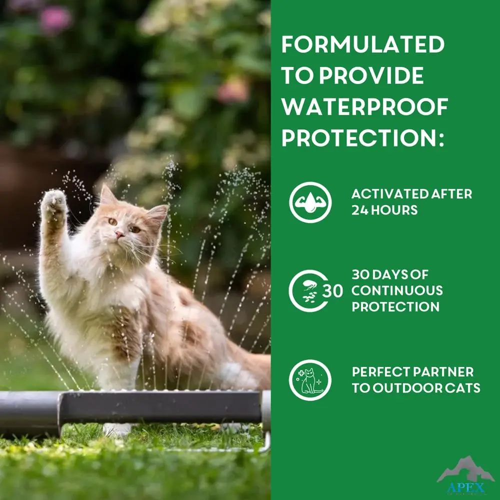 APEX ANIMAL HEALTH Flea & Tick Prevention Drops for Cats >1.5 lbs | 3-Month Supply, Easy & Safe - view 7
