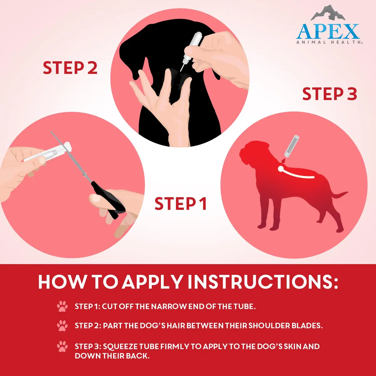 APEX ANIMAL HEALTH Apex Plus Flea & Tick Prevention for XL Dogs 89-132 lbs | 3-Month Supply - view 4