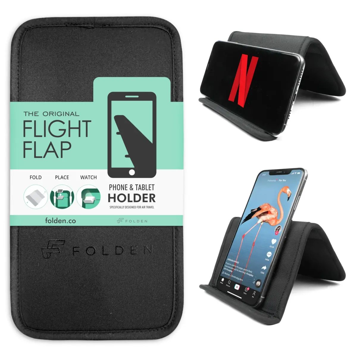 Flight Flap Large Cordura Airplane Phone Holder | Secure & Foldable for Plane Travel - main product image