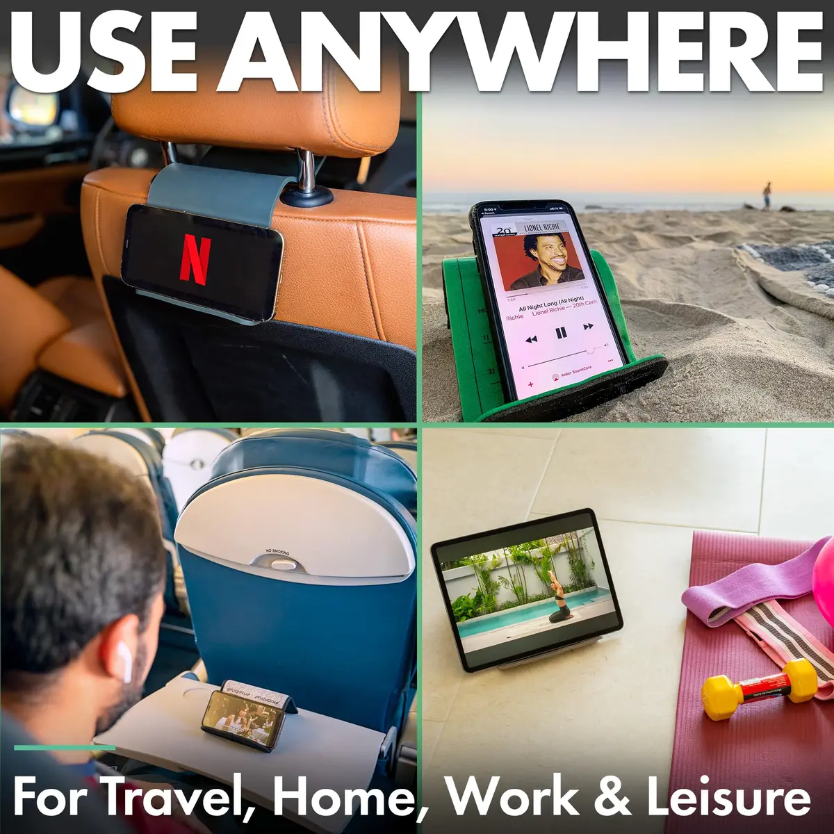 Flight Flap Airplane Phone Holder - Foldable Phone Stand for Plane Travel | Flexible, Durable & Compact - view 7