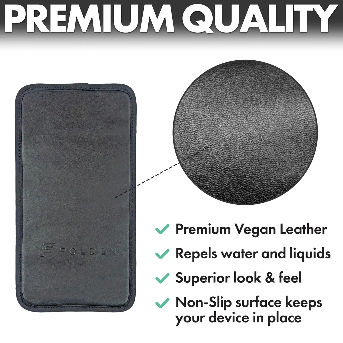 Flight Flap Airplane Phone Holder - Foldable Phone Stand for Plane Travel | Flexible, Vegan Leather, Universal Compatibility - view 7