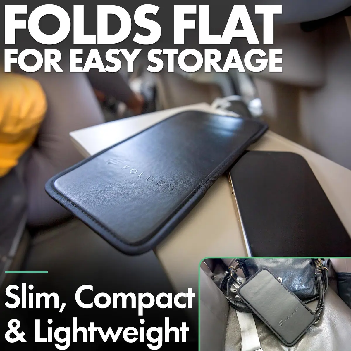 Flight Flap Airplane Phone Holder - Foldable Phone Stand for Plane Travel | Flexible, Vegan Leather, Universal Compatibility - view 8