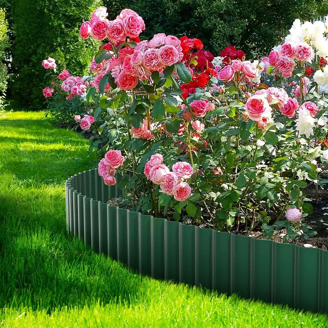 LAVEVE Corrugated Metal Garden Edging 4" x 10Ft | Heavy-Duty Galvanized Steel Border for Lawn & Garden - view 5