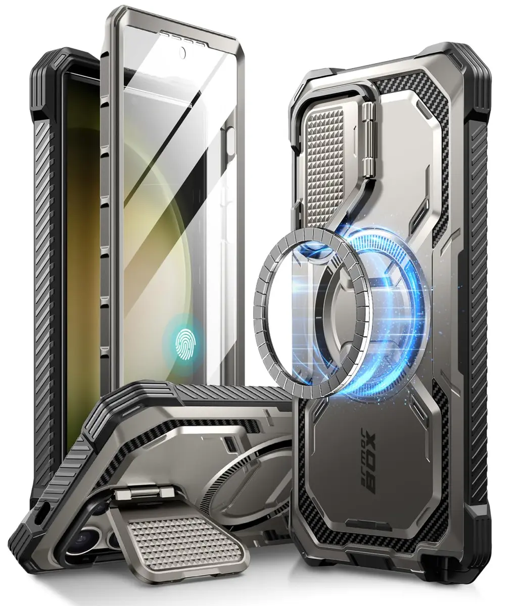 i-Blason Armorbox Case for Galaxy S24 Ultra 6.8 Inch (2024 Release) with MagSafe Stand & Screen Protector | Military-Grade Protection - main product image