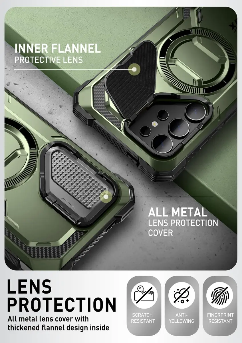i-Blason Armorbox for Galaxy S24 Ultra Case with Camera Cover Stand & MagSafe, Green 17.9cm (7.24in) | MIL-STD 810G-516.6 Certified Drop Protection - view 7
