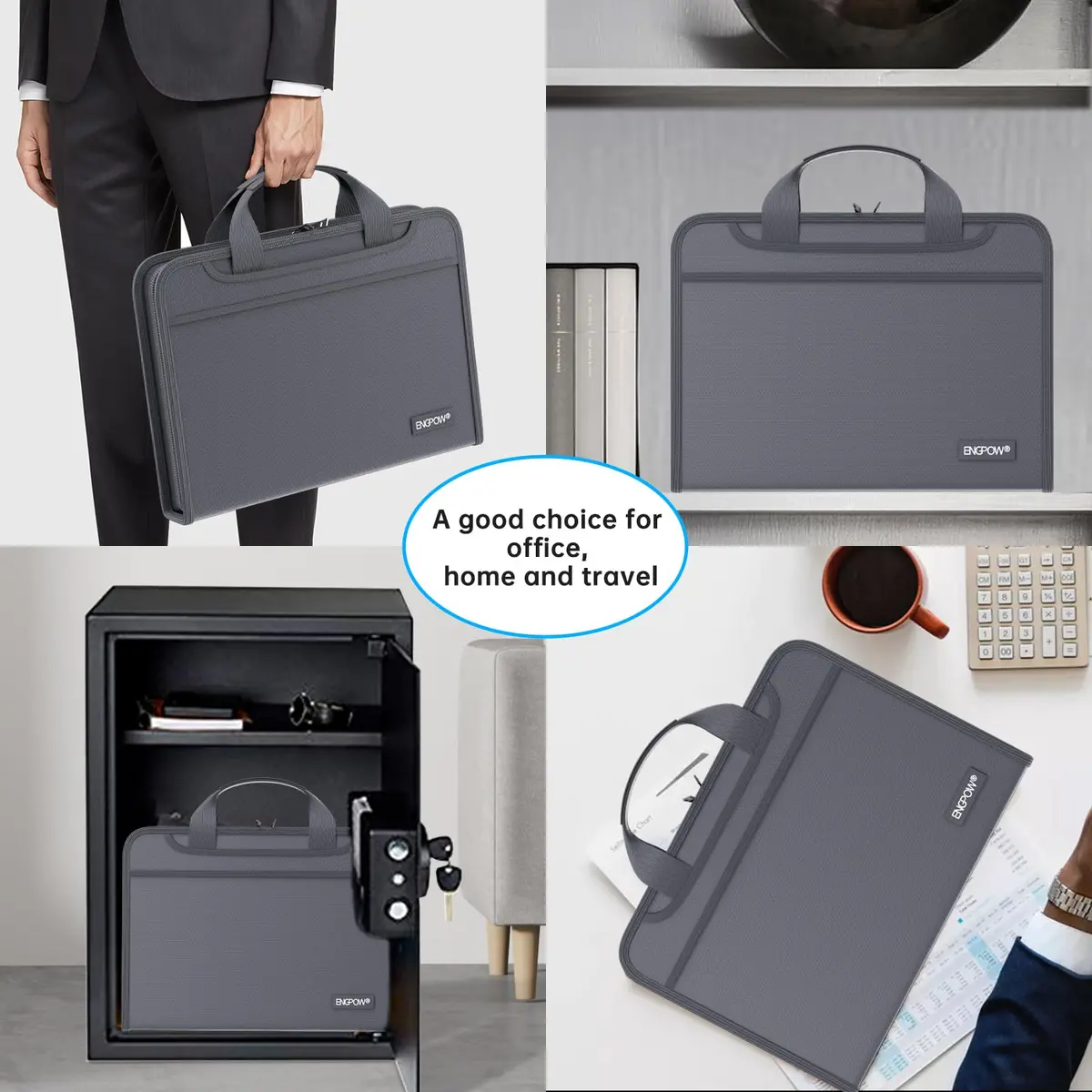ENGPOW Fireproof Accordion File Organizer 37.1cm (14.4in) | UL94-V0 Rated for Documents - view 6