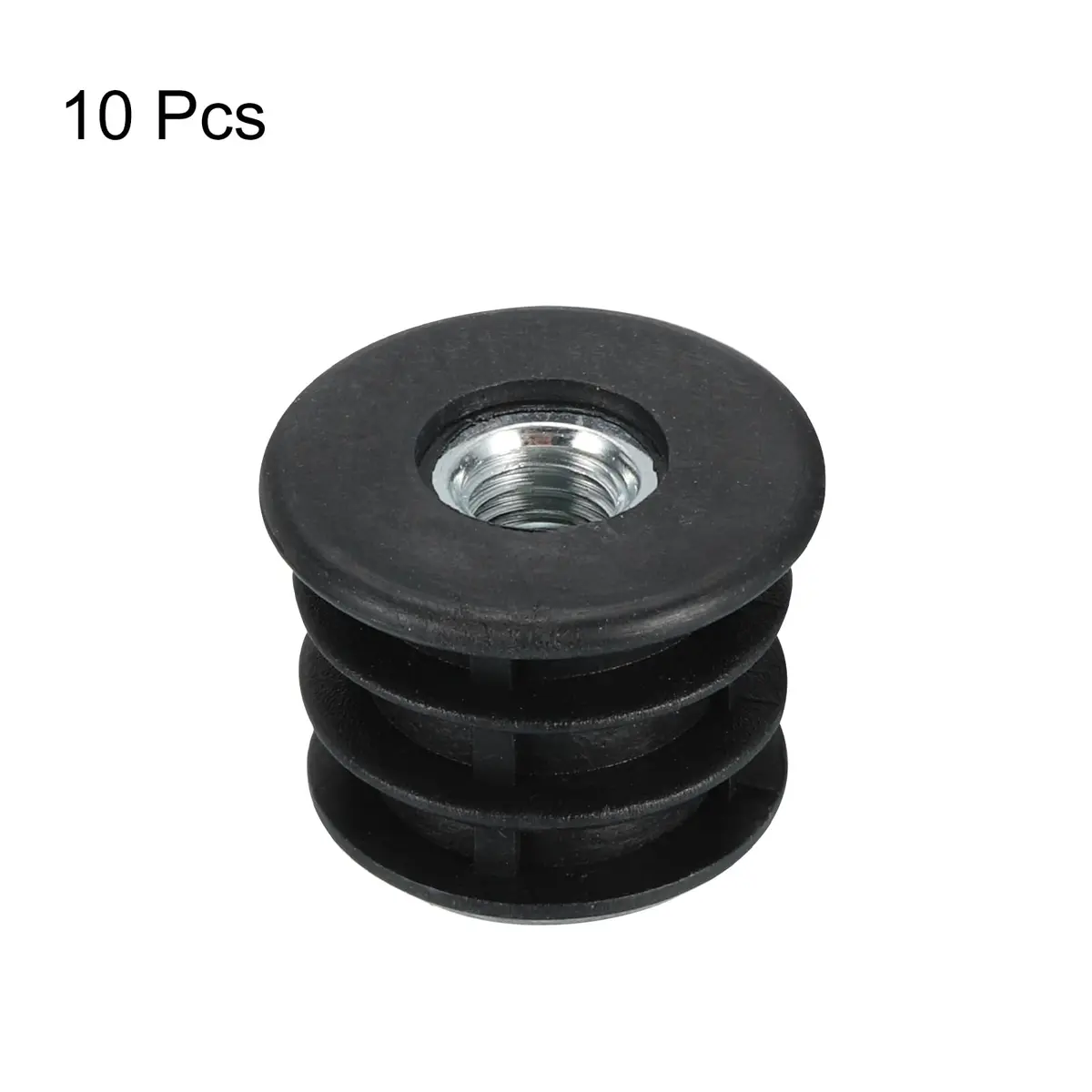 uxcell 10Pcs M8 Thread Round Tube Inserts for Furniture Legs 25mm | Stable Support & Easy Fit - view 3