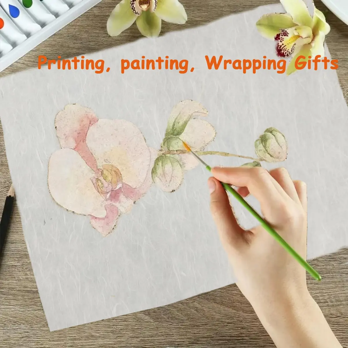 Phaicoilo Mulberry Paper Sheets for Decoupage & Crafts, 50 Sheets A4 (21x30cm) | Acid-Free, Printable Washi Rice Paper - view 7