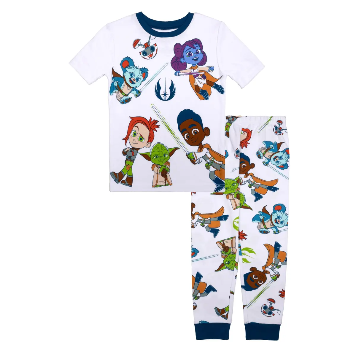 STAR WARS Boys' 2-Piece Snug-fit Cotton Pajama Set, Fighter Pilot Luke, Size 10 - main product image