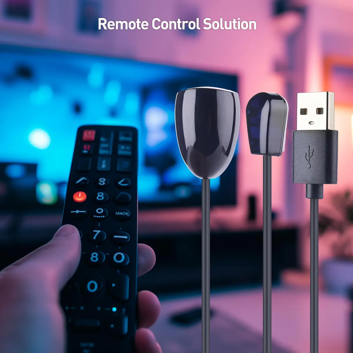 Cable Matters Infrared Remote Extender Cable, IR Repeater Kit, 6ft | IR Signal Range 15ft, USB Powered, Easy Install - view 2