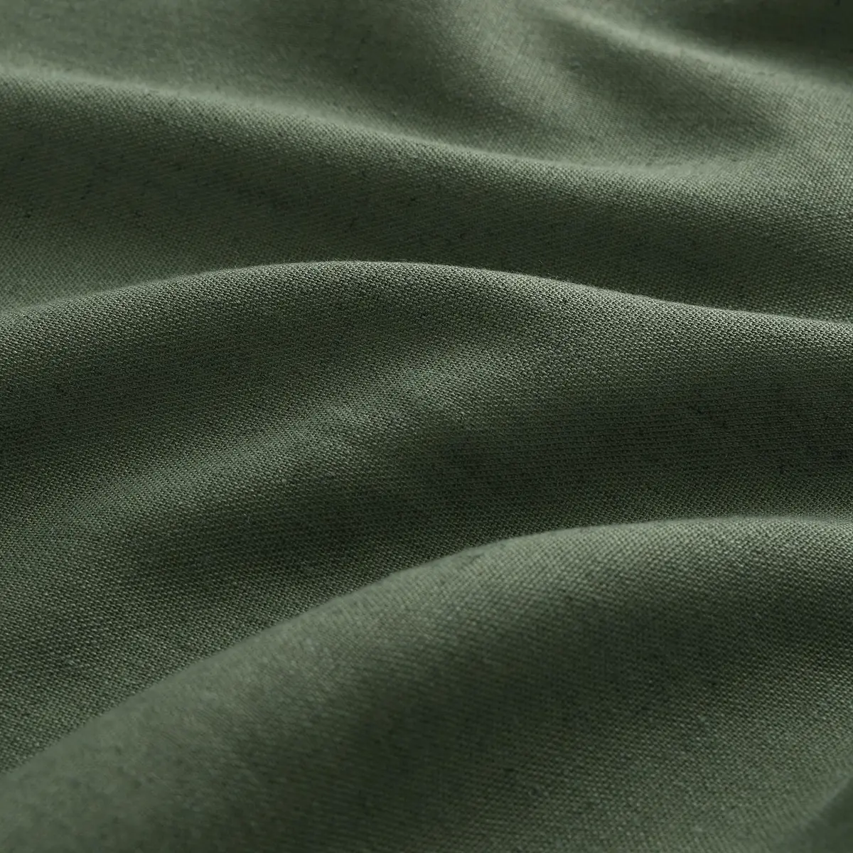 Aersas Olive Green Pinch Pleated Linen Curtains 84 Inches Long (2 Panels, 40"W x 84"L Each) | Light Filtering Boho Forest Hunter Moss Sheer Green Curtain - view 4