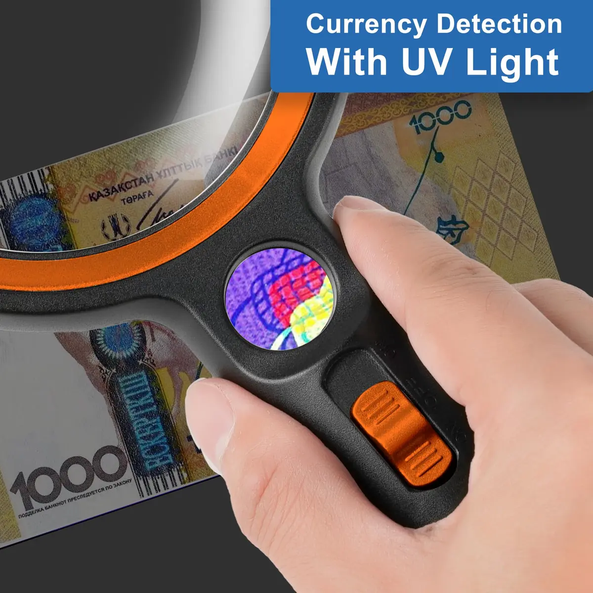 GABORISH Handheld Illuminated Magnifying Glass with 30 LED Lights, 10X 20X 45X Magnification, 8.9cm (3.5 Inch) Lens | Visual Impairment Aid - view 8