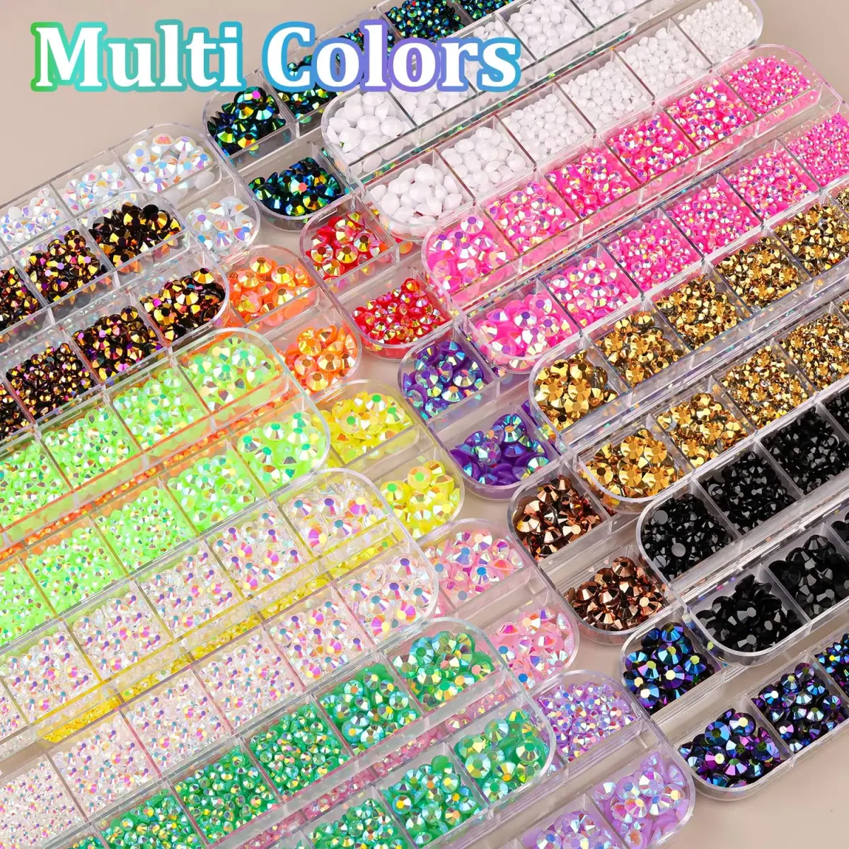 TINKRSTUFF Purplish Black AB 3Pcs Craft Beads | Flatback Crystal Gems with Glue & Tools - view 7