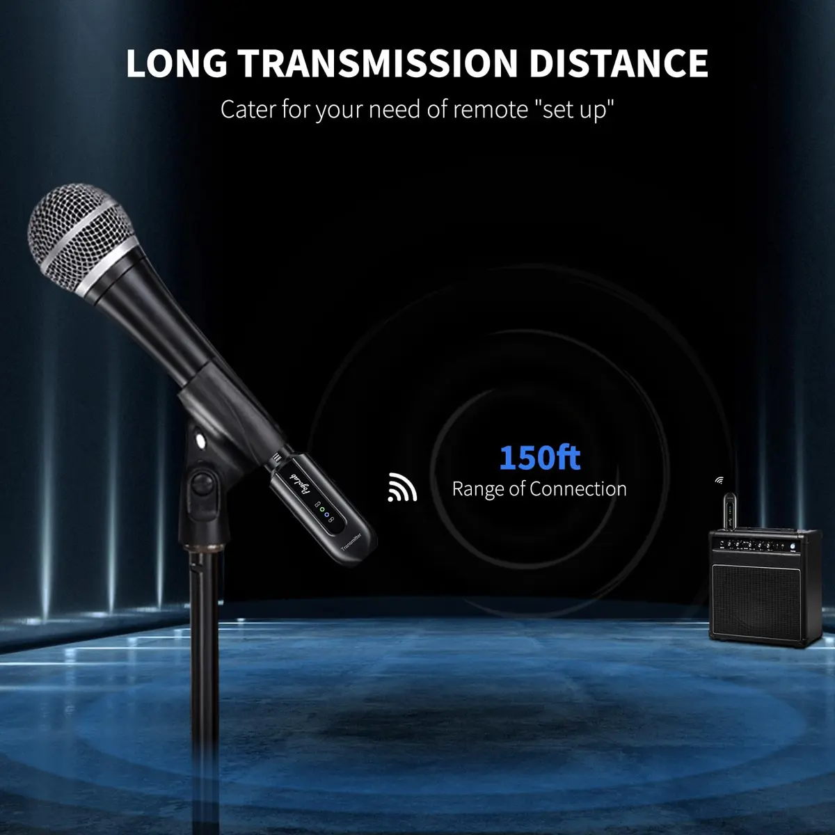 POGOLAB Wireless Microphone Transmitter Receiver 2.4Ghz | Long Range, Rechargeable, 48V Phantom Power - view 4