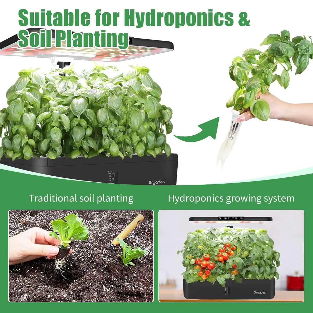 DRYADES Seed Pod Kit with 12 Grow Sponges, 12 Baskets, 12 Domes & 36 Labels | 72 Pcs Total - view 7