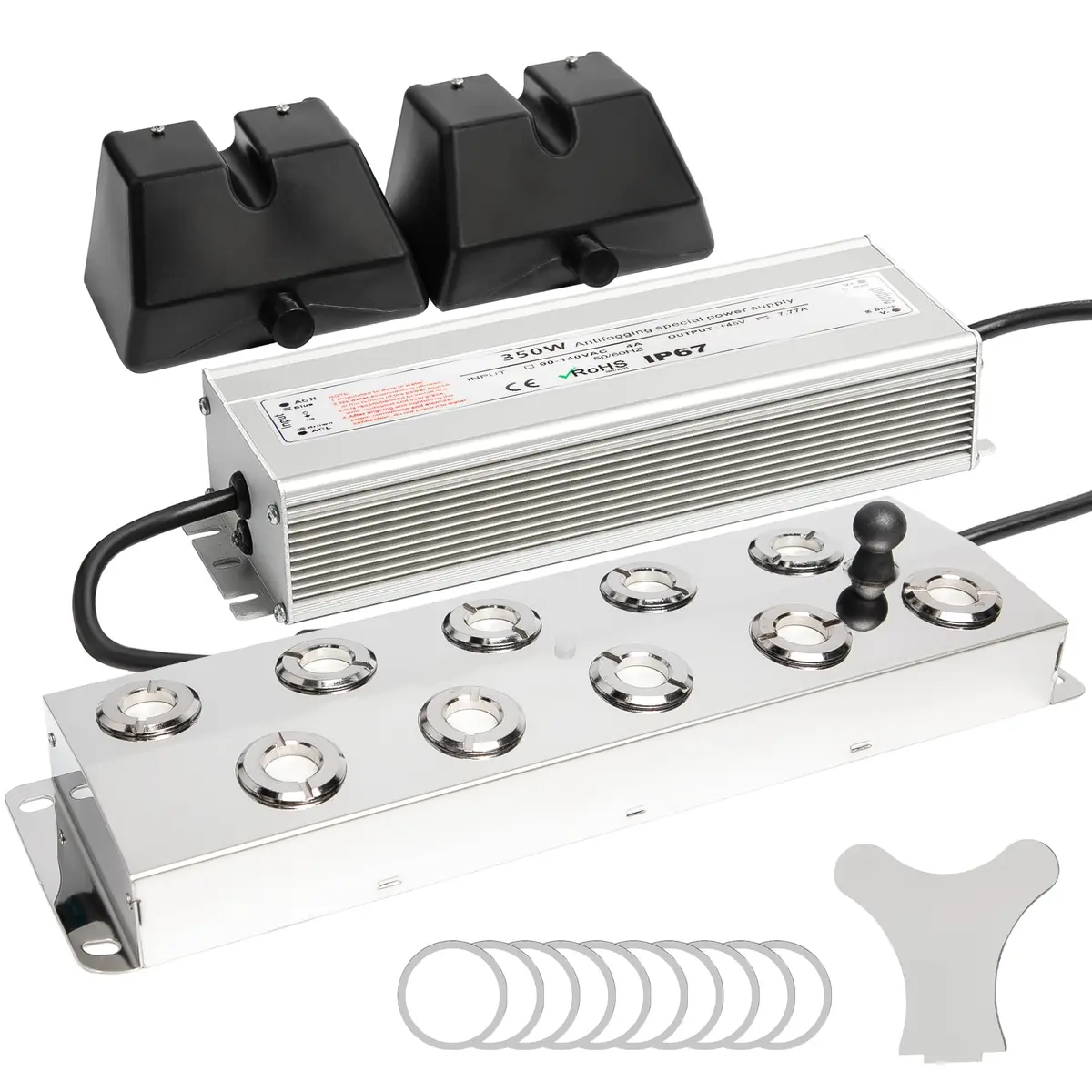 Toriexon Ultrasonic Mist Fogger 10 Heads | 7000ml/H, Stainless Steel, IP67 Waterproof - main product image