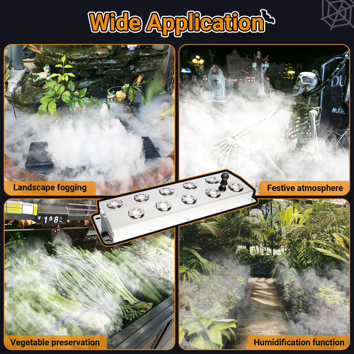 Toriexon Ultrasonic Mist Fogger 10 Heads | 7000ml/H, Stainless Steel, IP67 Waterproof - view 8