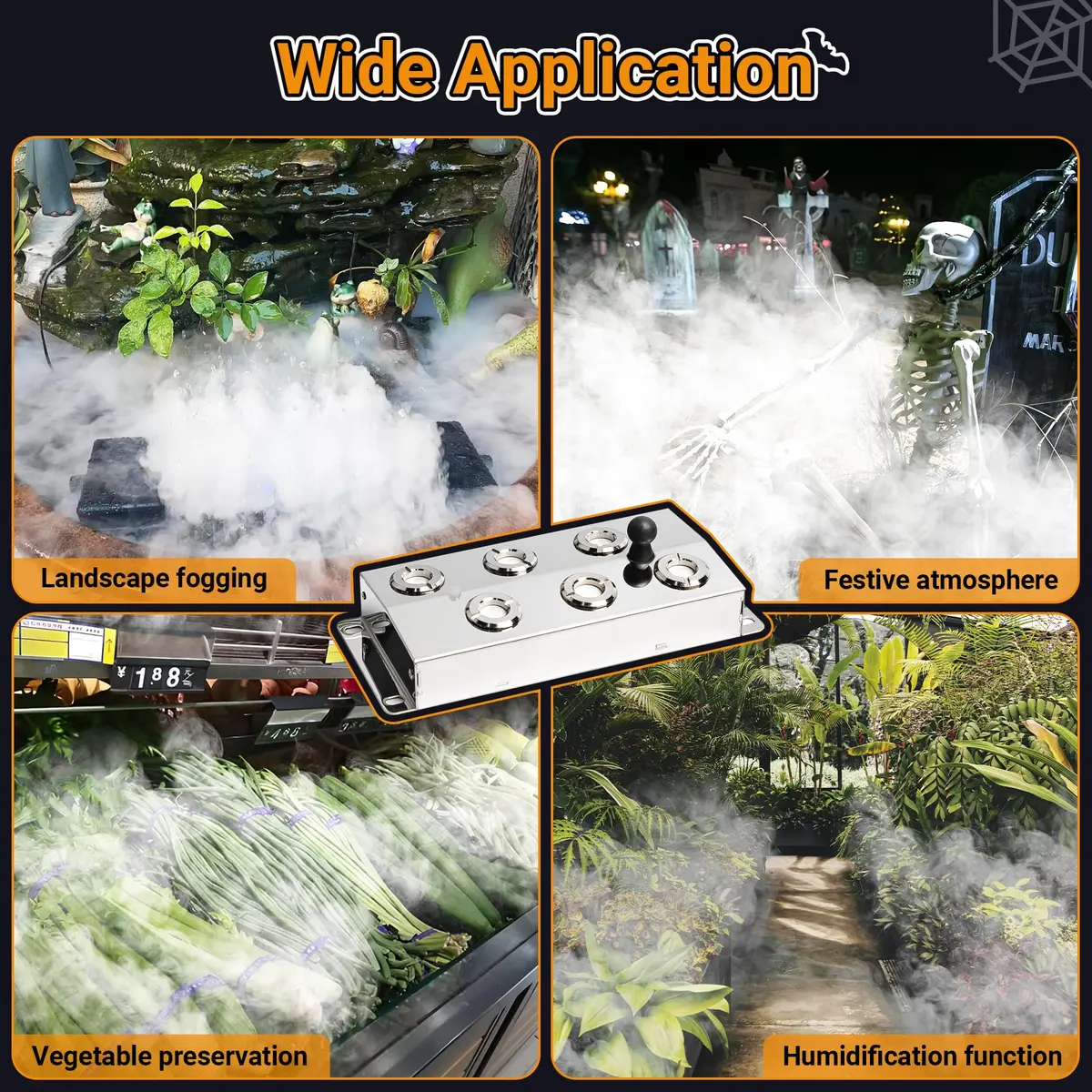 Toriexon Ultrasonic Mist Maker Fogger 6 Heads | 5000ml/H Outdoor Fogger for Gardens & Ponds - view 9