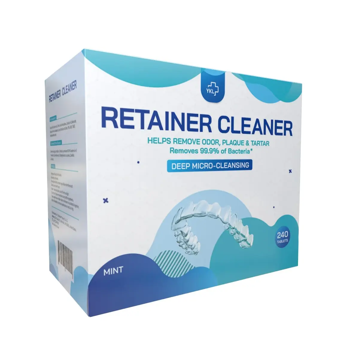 YKL Retainer & Denture Cleaner Tablets 240 Count (8 Months Supply) | Dental Aligner, Mouth Guard, False Teeth Cleaning - view 8