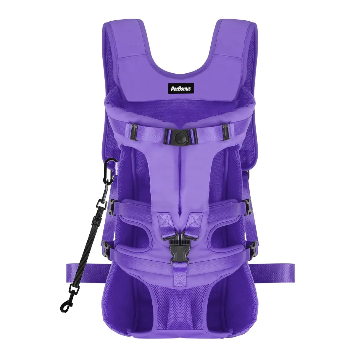 PetBonus Purple X-Large Dog Carrier Backpack for Hands-Free Hiking and Travel - main product image