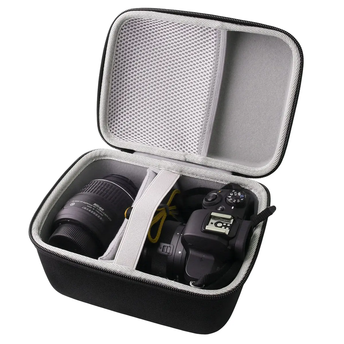 JINMEI Hard EVA Camera Carrying Case for Panasonic Lumix GX85/G7 & Sony Alpha a6400/a6700/a6100 (Large, Black) | Protects Against Shocks & Dust - main product image