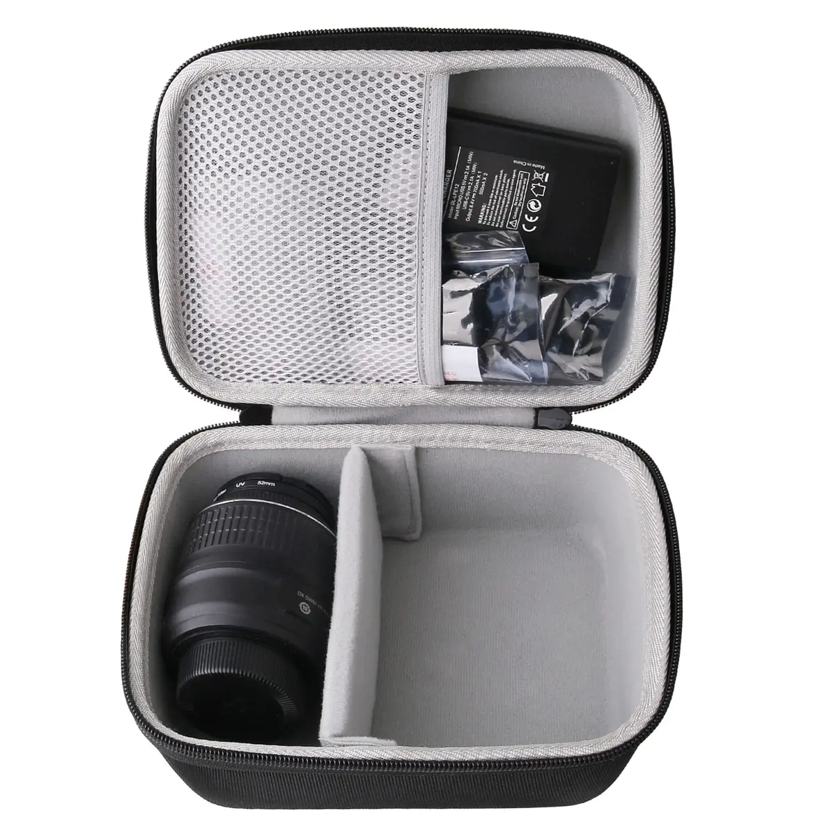 JINMEI Hard EVA Camera Carrying Case for Panasonic Lumix GX85/G7 & Sony Alpha a6400/a6700/a6100 (Large, Black) | Protects Against Shocks & Dust - view 6