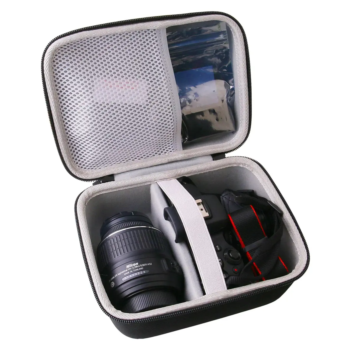 JINMEI Hard EVA Camera Carrying Case for Panasonic Lumix GX85/G7 & Sony Alpha a6400/a6700/a6100 (Large, Black) | Protects Against Shocks & Dust - view 9