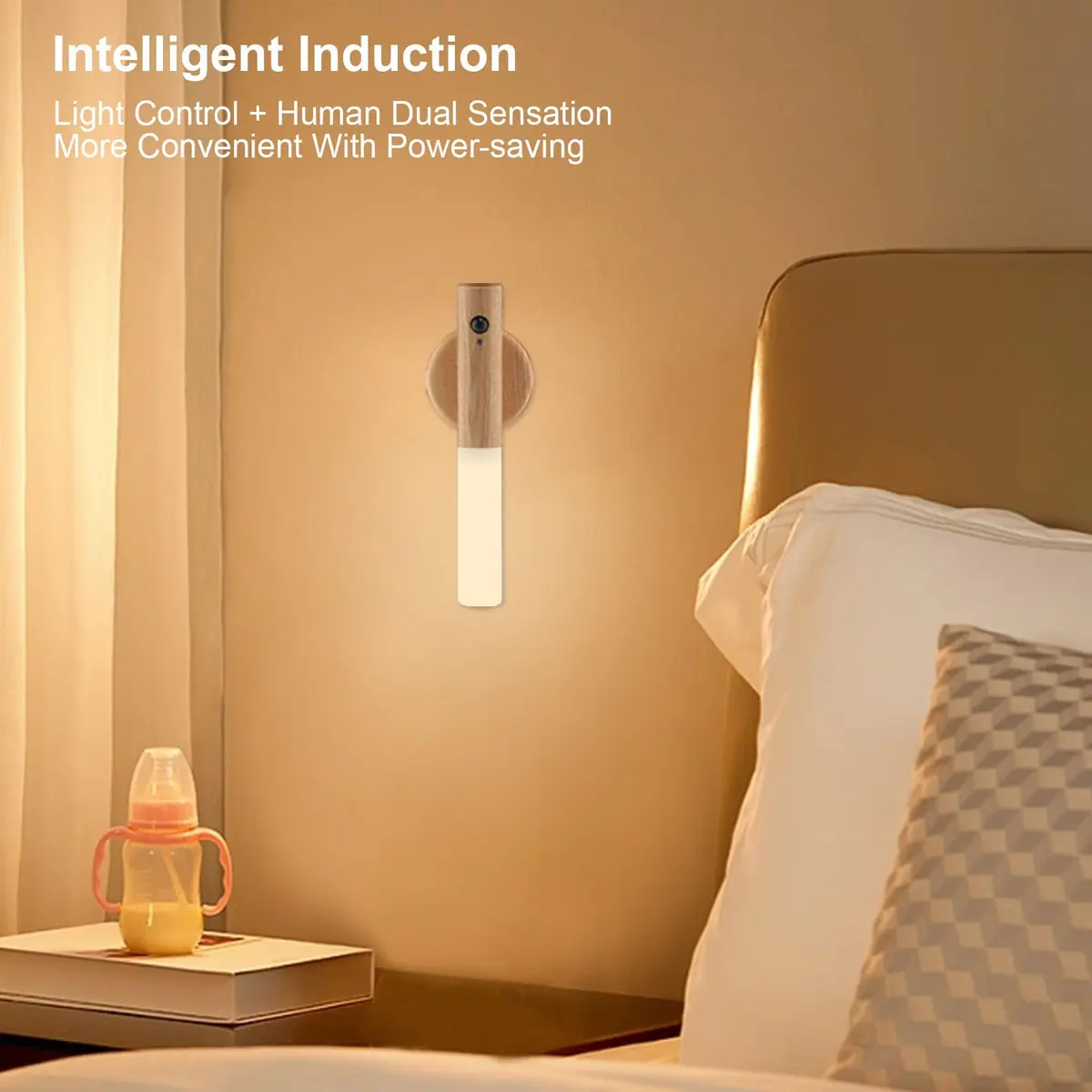 LANDGOO Motion Sensor Wall Sconce | Rechargeable Night Light with PIR Sensor, Warm White - view 10