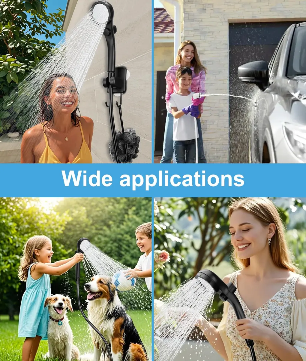 WADEO Portable Camping Shower with Digital Display & 6000mAh Battery | 5 L/min Flow Rate - view 4