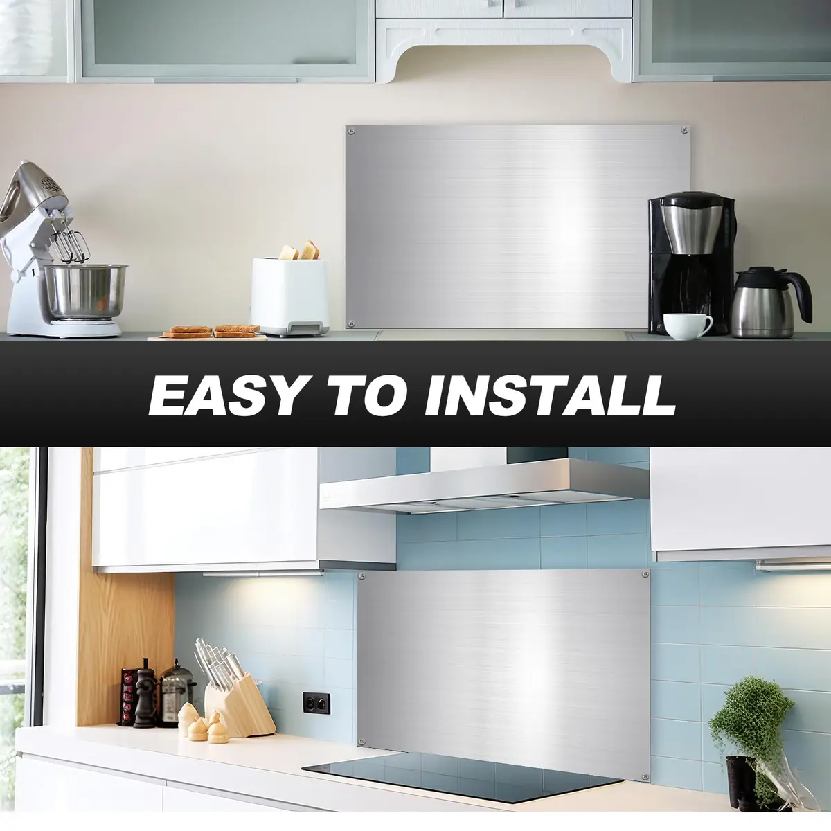 Yaocom Stainless Steel Backsplash 24x30 Inch | Protects Walls from Splatter - view 5
