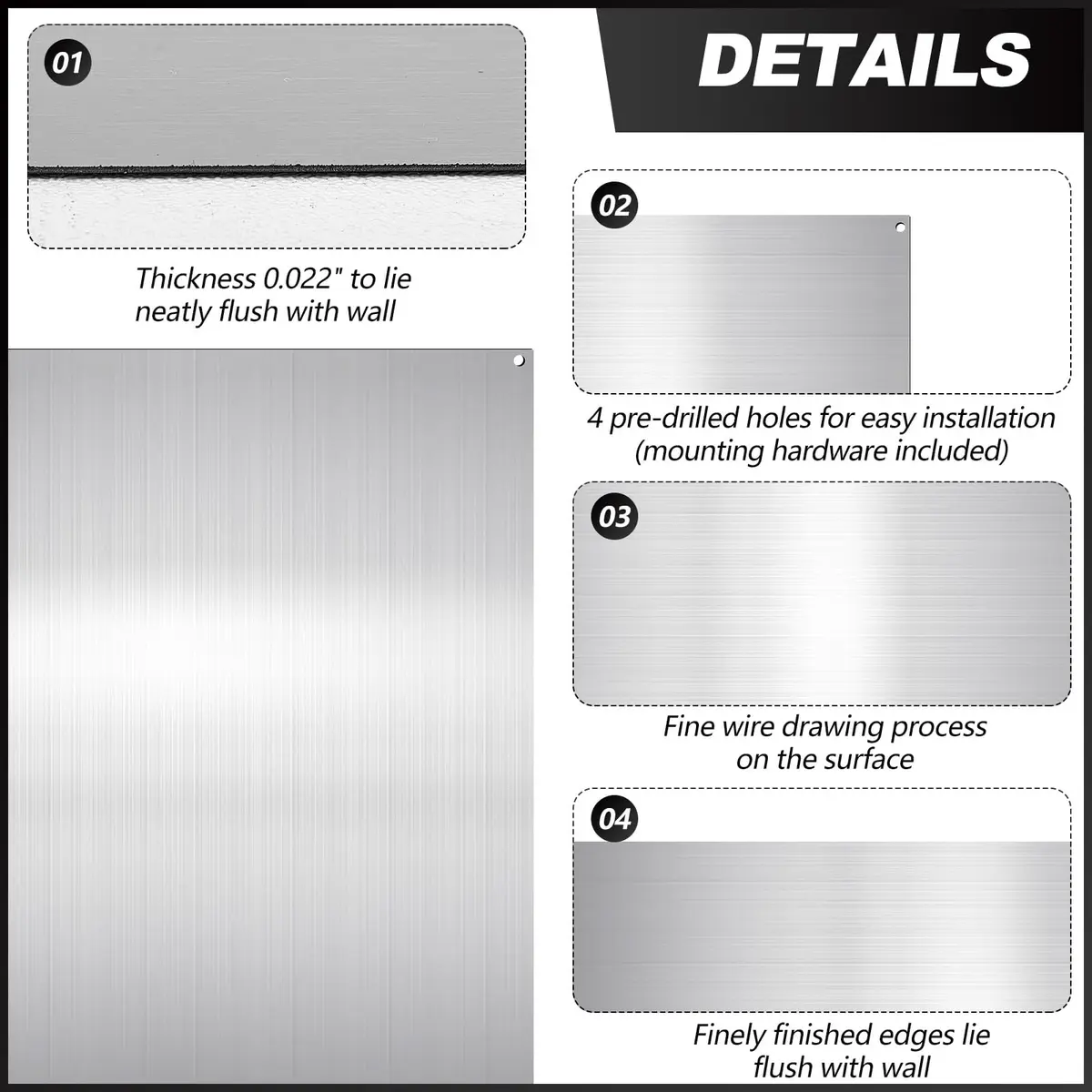 Yaocom Stainless Steel Backsplash 24x30 Inch | Protects Walls from Splatter - view 3