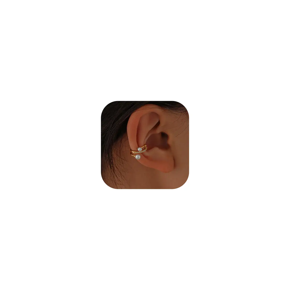 KummerSaprk Ear Cuffs Non Piercing Chunky Gold Fake Earrings Adjustable | Trendy Jewelry for Women - main product image