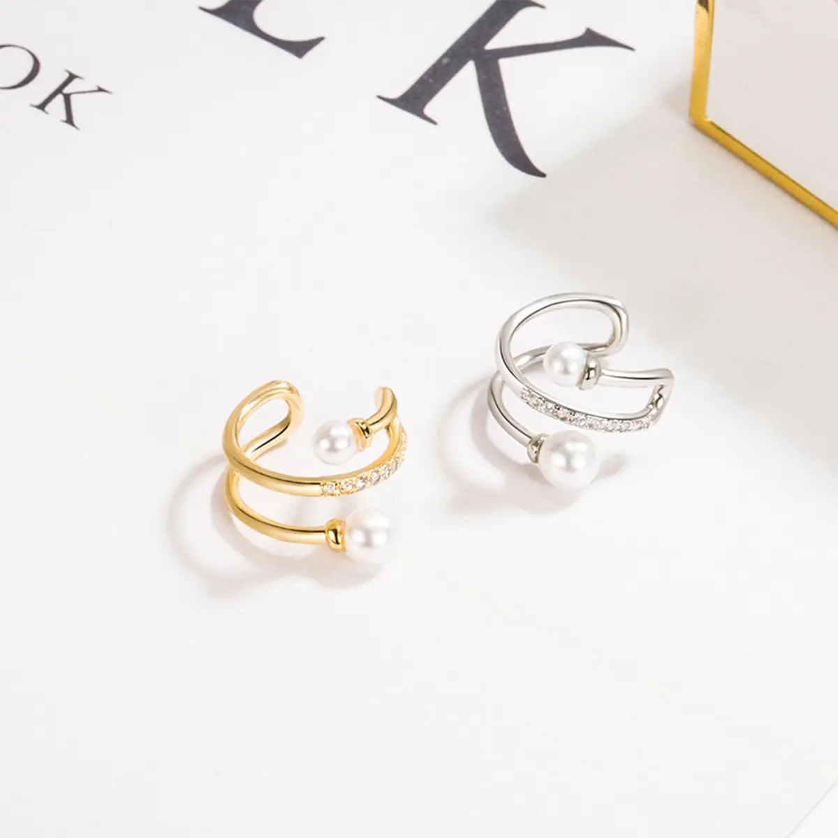KummerSaprk Ear Cuffs Non Piercing Chunky Gold Fake Earrings Adjustable | Trendy Jewelry for Women - view 5