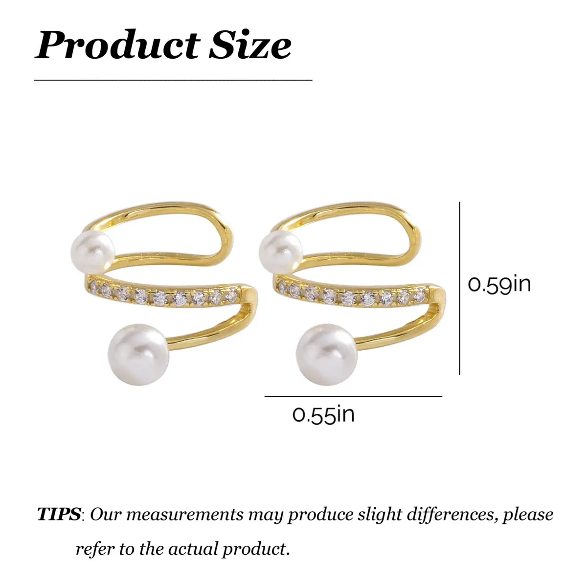 KummerSaprk Ear Cuffs Non Piercing Chunky Gold Fake Earrings Adjustable | Trendy Jewelry for Women - view 6