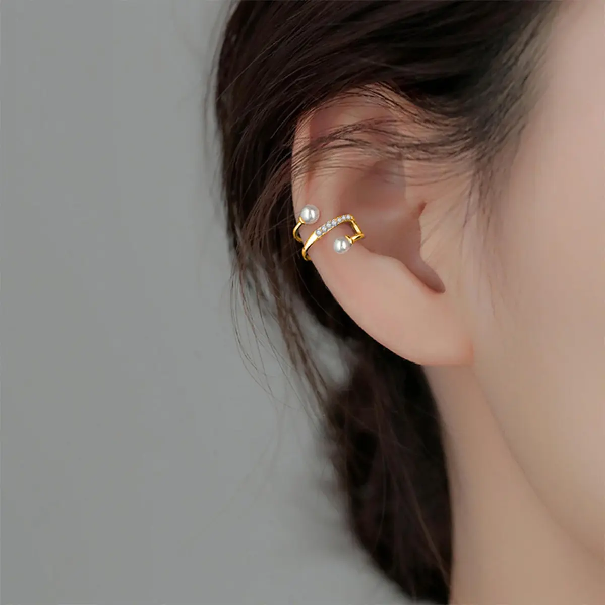 KummerSaprk Ear Cuffs Non Piercing Chunky Gold Fake Earrings Adjustable | Trendy Jewelry for Women - view 3