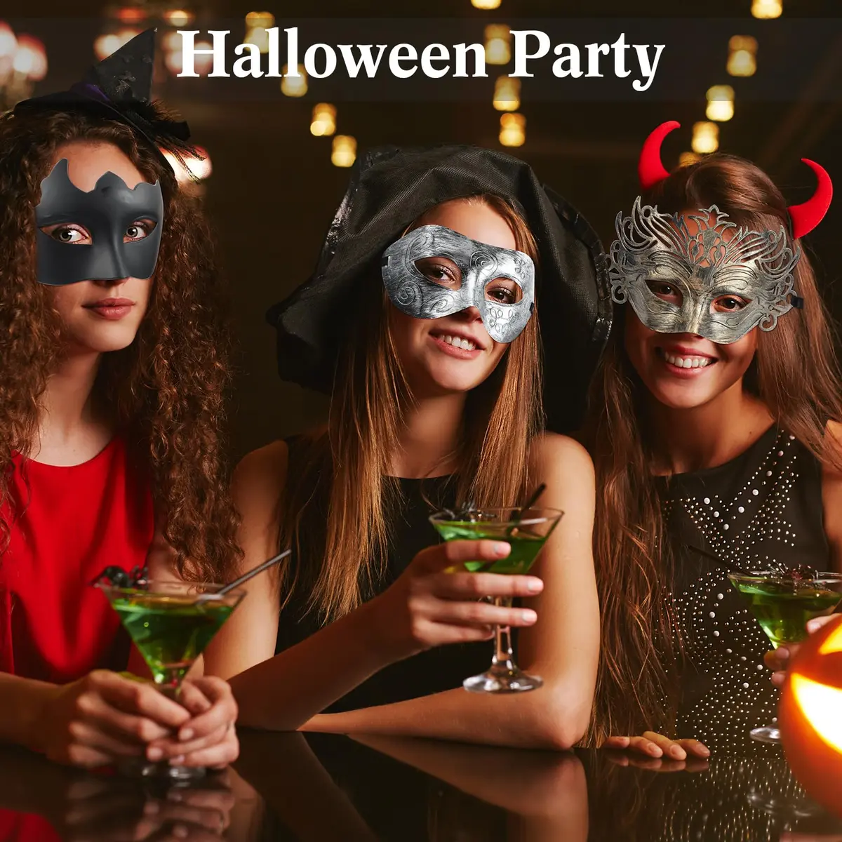Chivao 60 Pcs Halloween Masquerade Masks Bulk | Classic Venetian Style for Parties - view 5