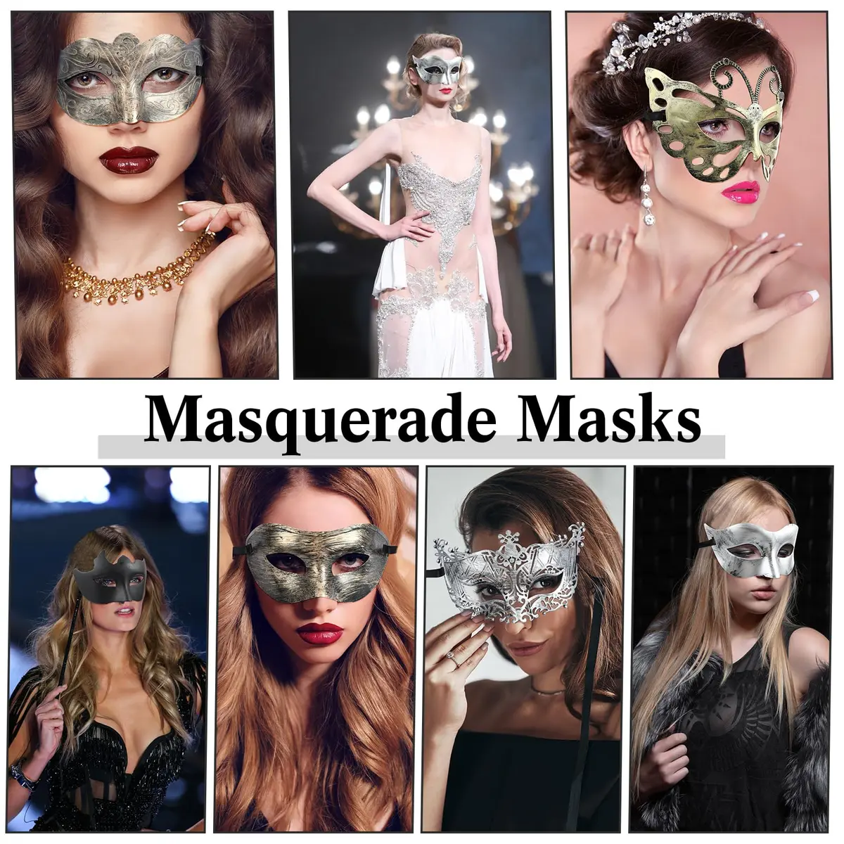 Chivao 60 Pcs Halloween Masquerade Masks Bulk | Classic Venetian Style for Parties - view 4