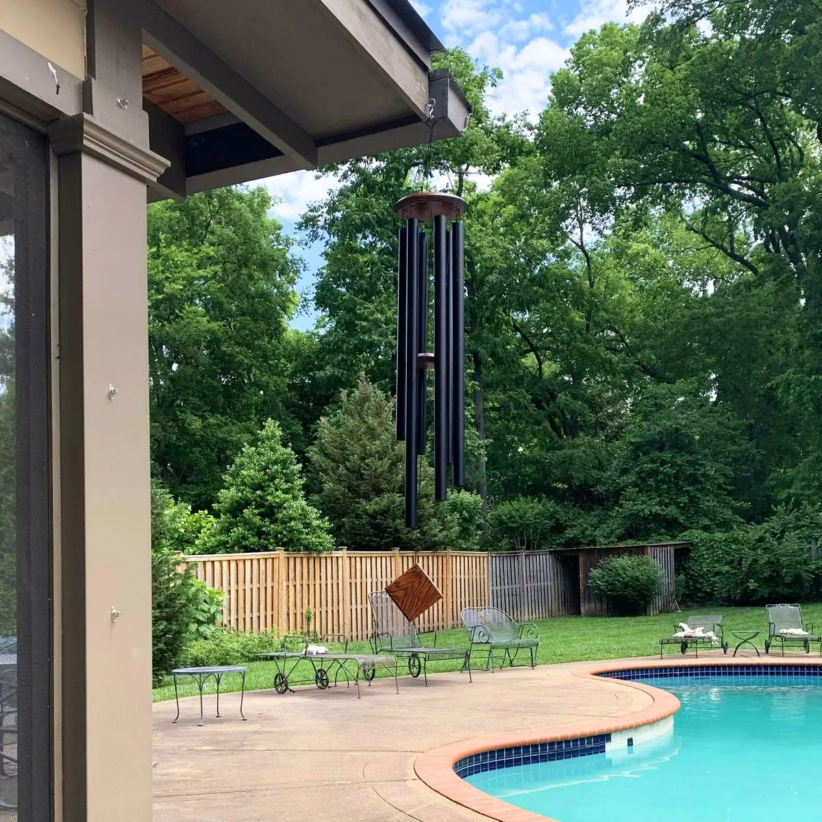 Woodstock Chimes Neptune Wind Chime 54" Large Black Deep Tone Sound for Outdoor Garden Patio Porch Decor - view 8