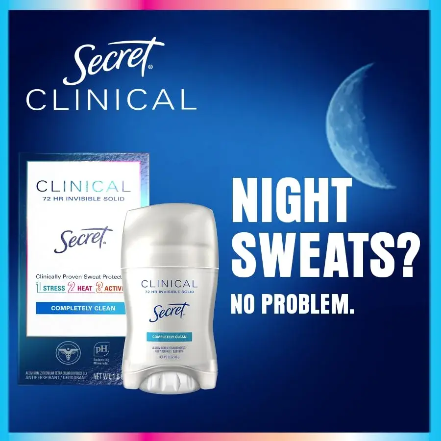 Secret Clinical Strength Antiperspirant Deodorant for Women, Cool Waterlily, 77ml (2.6 oz) | 72hr Stress, Heat & Activity Sweat Protection - view 5