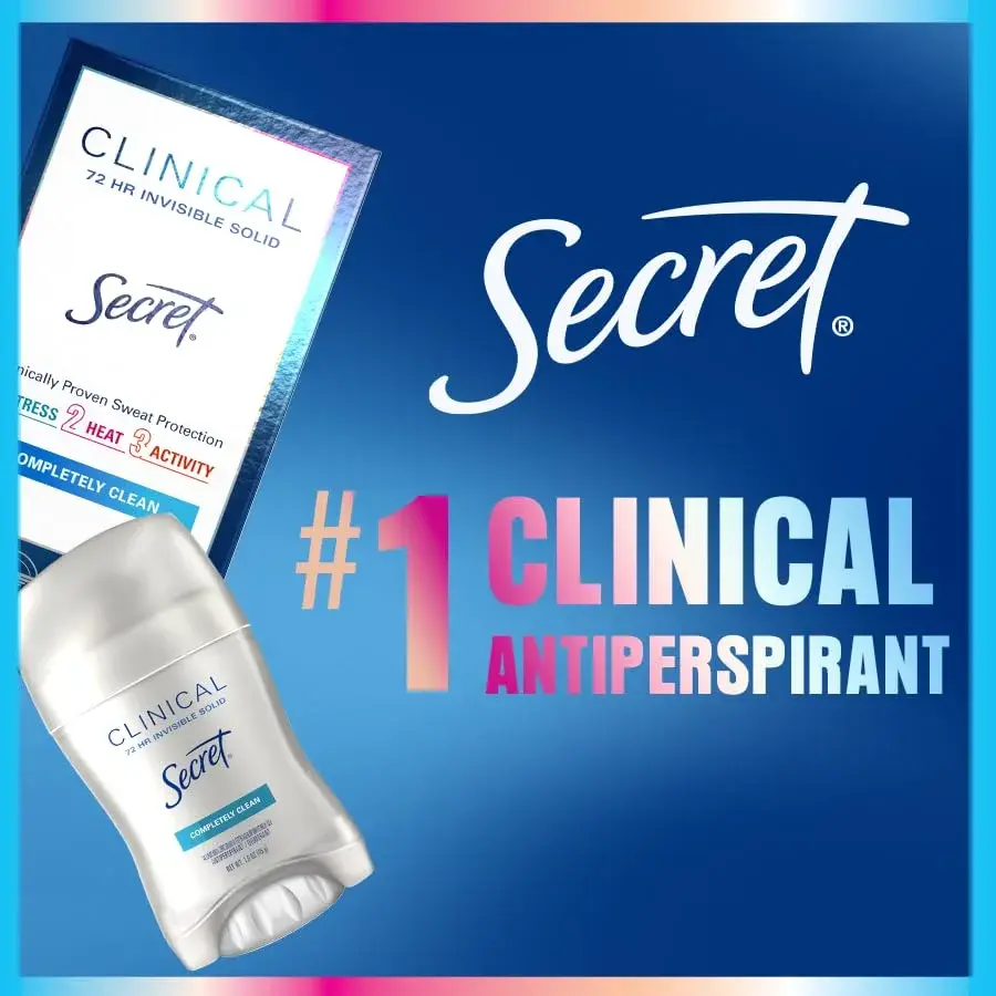 Secret Clinical Strength Antiperspirant Deodorant for Women, Cool Waterlily, 77ml (2.6 oz) | 72hr Stress, Heat & Activity Sweat Protection - view 6