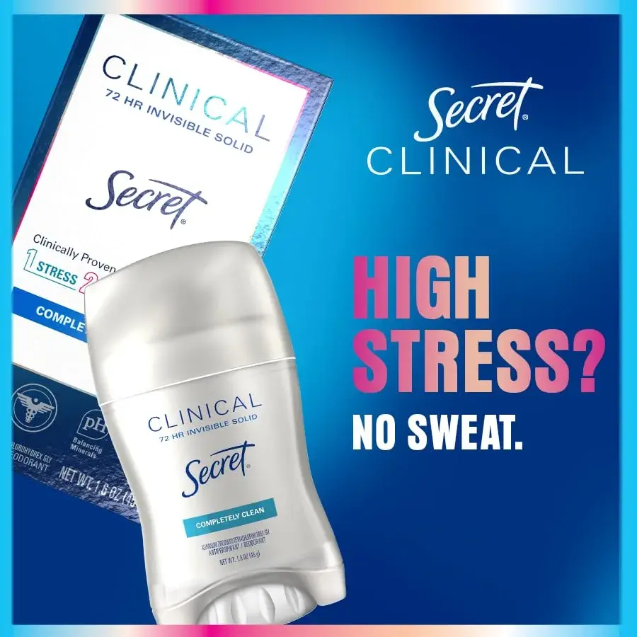 Secret Clinical Strength Antiperspirant Deodorant for Women, Cool Waterlily, 77ml (2.6 oz) | 72hr Stress, Heat & Activity Sweat Protection - view 7