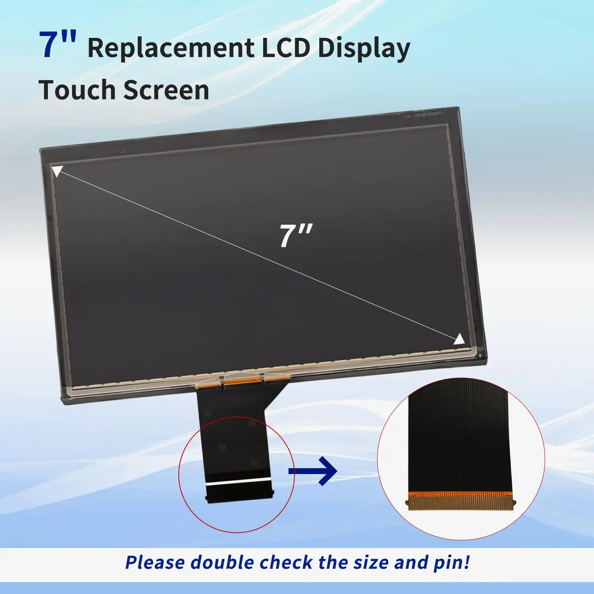 Getfarway 7" Inch Replacement Uconnect VP2 LCD Monitor with Touch Screen for Jeep Compass 2017-2020 | High-Quality Display - view 5