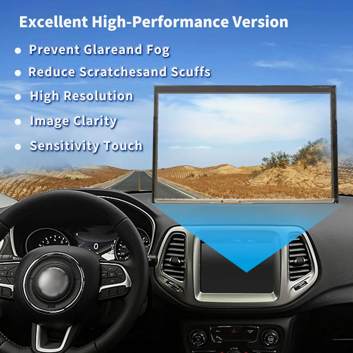 Getfarway 7" Inch Replacement Uconnect VP2 LCD Monitor with Touch Screen for Jeep Compass 2017-2020 | High-Quality Display - view 3